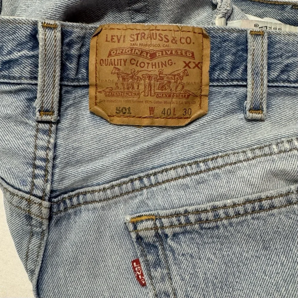 Vintage 90s Levi's 501 XX Denim Jeans Made in USA Size 40x30 Medium Wash 501XX